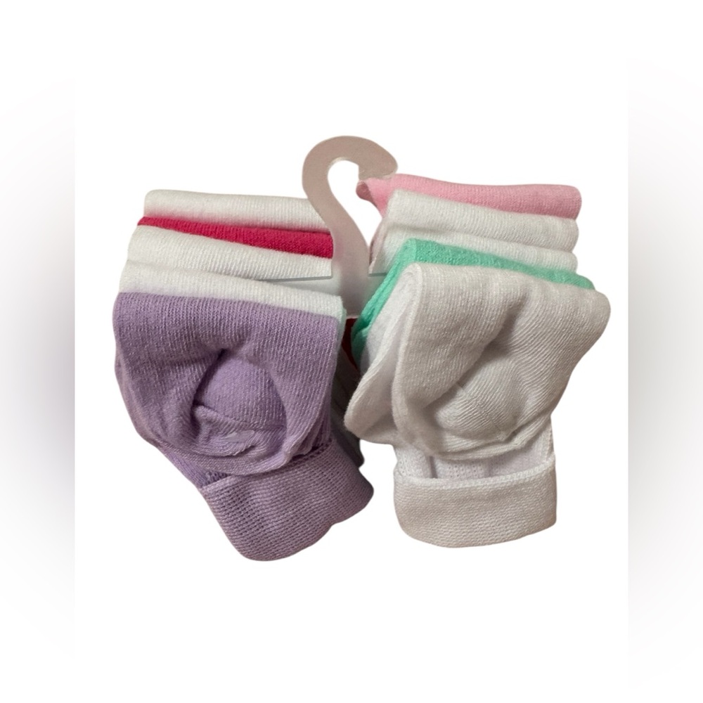 10 Pairs Girls Toddler Socks White Multi Color Approx Size: 3T-5T NWOT